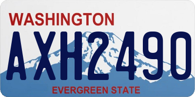 WA license plate AXH2490