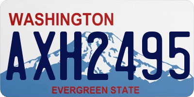 WA license plate AXH2495