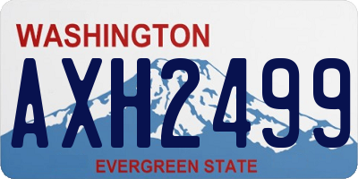 WA license plate AXH2499