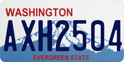 WA license plate AXH2504
