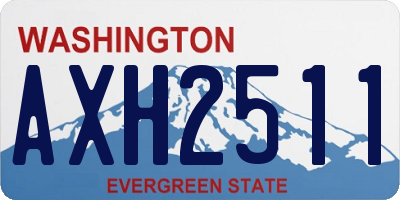 WA license plate AXH2511
