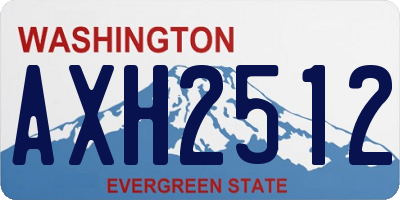 WA license plate AXH2512