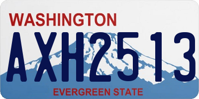 WA license plate AXH2513