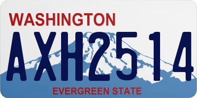 WA license plate AXH2514