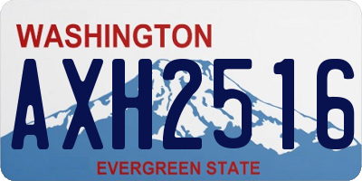 WA license plate AXH2516