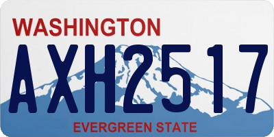 WA license plate AXH2517