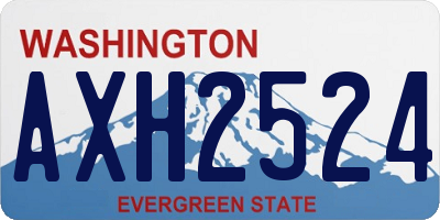 WA license plate AXH2524