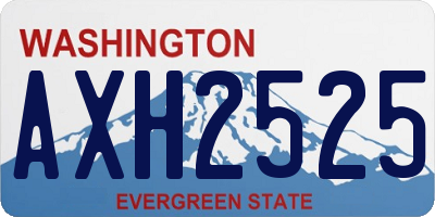 WA license plate AXH2525