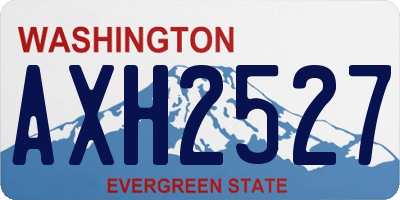 WA license plate AXH2527