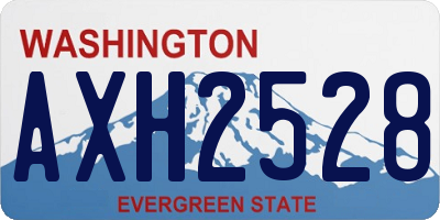 WA license plate AXH2528