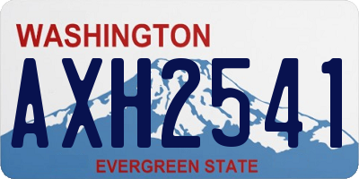 WA license plate AXH2541