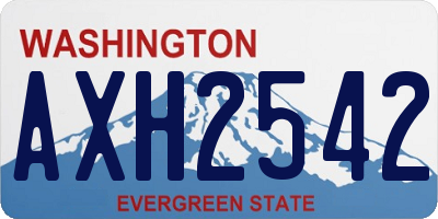 WA license plate AXH2542