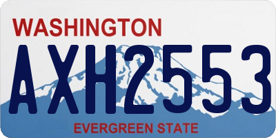 WA license plate AXH2553