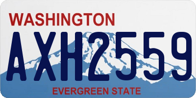 WA license plate AXH2559