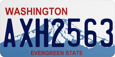 WA license plate AXH2563