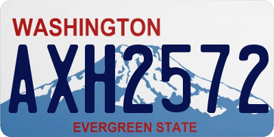 WA license plate AXH2572