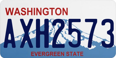 WA license plate AXH2573
