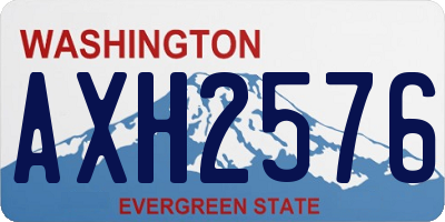 WA license plate AXH2576