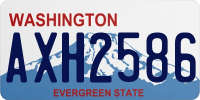 WA license plate AXH2586