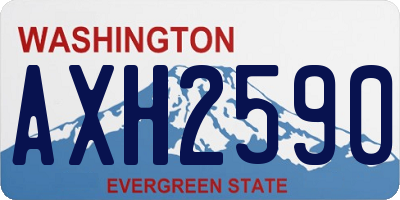 WA license plate AXH2590
