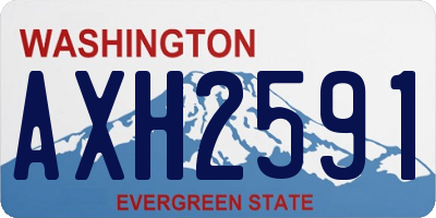 WA license plate AXH2591