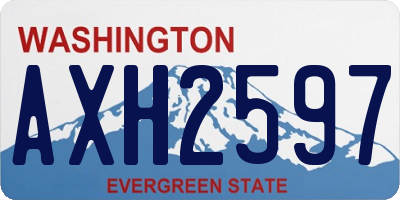 WA license plate AXH2597