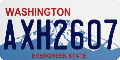 WA license plate AXH2607