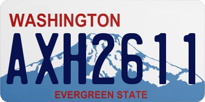WA license plate AXH2611