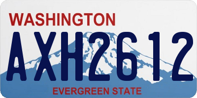 WA license plate AXH2612