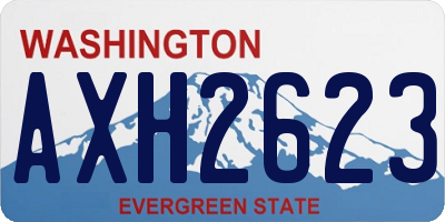 WA license plate AXH2623