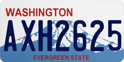 WA license plate AXH2625