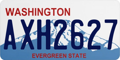 WA license plate AXH2627