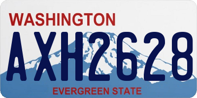 WA license plate AXH2628