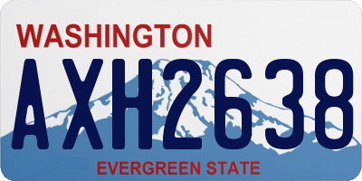 WA license plate AXH2638