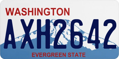 WA license plate AXH2642