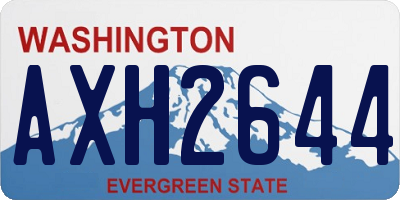 WA license plate AXH2644
