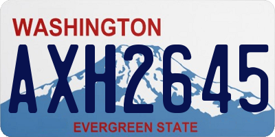 WA license plate AXH2645