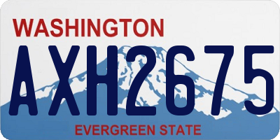 WA license plate AXH2675