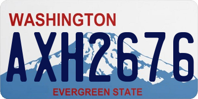 WA license plate AXH2676
