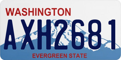 WA license plate AXH2681