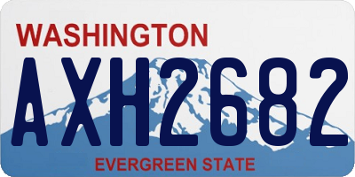 WA license plate AXH2682