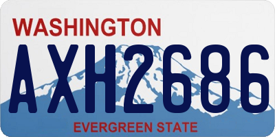 WA license plate AXH2686