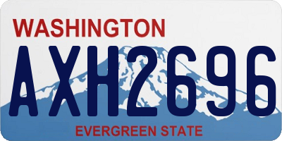 WA license plate AXH2696