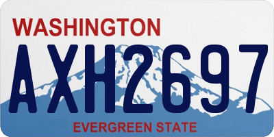 WA license plate AXH2697