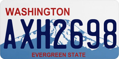 WA license plate AXH2698