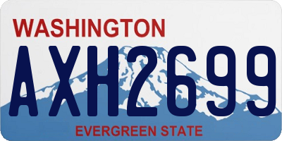 WA license plate AXH2699