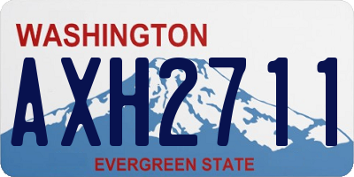 WA license plate AXH2711