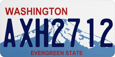 WA license plate AXH2712
