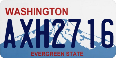 WA license plate AXH2716