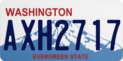 WA license plate AXH2717